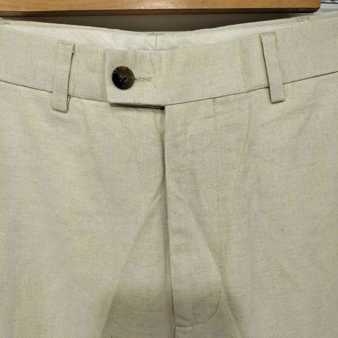 IZOD ハーフリネン ワイドテーパード パンツ メンズ 32/32