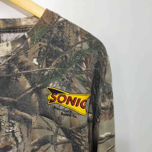 ラッセル Russell 00S OUTDOORS リアルツリーカモ クルーネック L/S プリントTシャツ メンズ import:XL