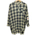 VINTAGE ハーフジップ L/S ロング チェックシャツ メンズ