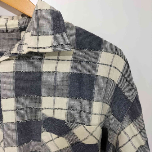VINTAGE ハーフジップ L/S ロング チェックシャツ メンズ