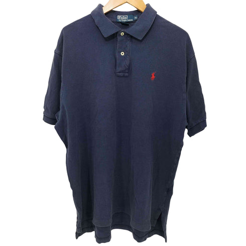 ポロバイラルフローレン Polo by RALPH LAUREN 90S ポニー刺繍 鹿の子 S/S ポロシャツ メンズ import:XL