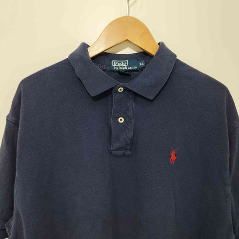 ポロバイラルフローレン Polo by RALPH LAUREN 90S ポニー刺繍 鹿の子 S/S ポロシャツ メンズ import:XL
