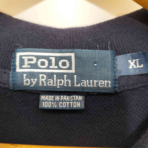 ポロバイラルフローレン Polo by RALPH LAUREN 90S ポニー刺繍 鹿の子 S/S ポロシャツ メンズ import:XL