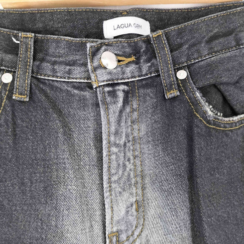 ラグアジェム LAGUA GEM INSIDE BLEACH DENIM インサイドブリーチ デニムフレアパンツ レディース 25