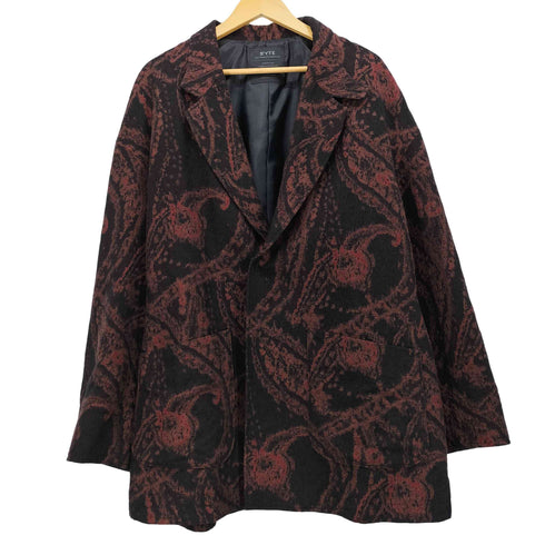 サイトバイヨウジヤマモト syte by Yohji Yamamoto PAISLEY PATTERN JACQUARD OVERSIZED JACKET WITH WAIST BELT メンズ JPN:3