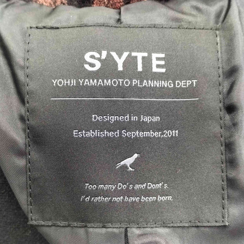 サイトバイヨウジヤマモト syte by Yohji Yamamoto PAISLEY PATTERN JACQUARD OVERSIZED JACKET WITH WAIST BELT メンズ JPN:3