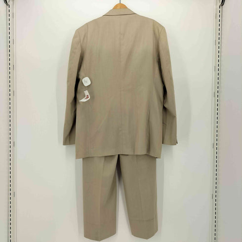 メンズティノラス MENS TENORAS ストライプ ウール 3B テーラード ジャケット ベルト付き 切替 ベスト ツータック スラックス パンツ 3ピース セットアップ メンズ LL