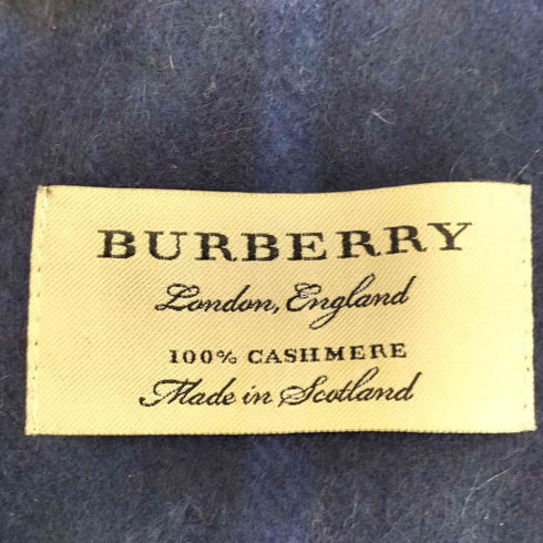バーバリー BURBERRY 100% CASHMERE チェック柄 カシミヤ フリンジ マフラー メンズ