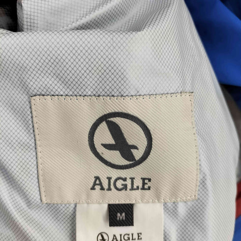 エーグル AIGLE ロゴ刺繍 ナイロンジャケット レインパンツ セットアップ レインウェア メンズ import:M