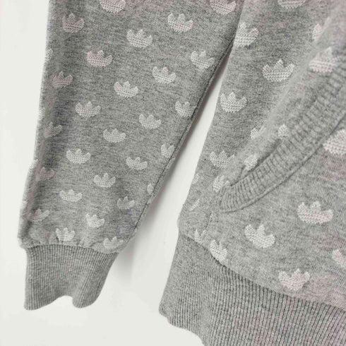 アディダス adidas 総柄 ジップアップパーカー レディース import:M