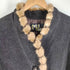 COAT OF BECHINA ファー装飾ウールロングコート トリミング―ミンク レディース import:M
