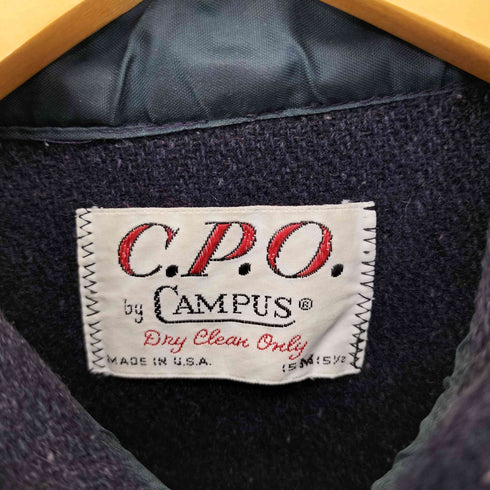 キャンパス CAMPUS MADE IN USA 60S~70S C.P.O ウールシャツ マリンボタン 15 1/2 メンズ import:M