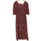 シーニューヨーク sea new york Magenta Famke Print Long Sleeve Heartneck Dress レディース