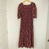 シーニューヨーク sea new york Magenta Famke Print Long Sleeve Heartneck Dress レディース