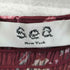 シーニューヨーク sea new york Magenta Famke Print Long Sleeve Heartneck Dress レディース