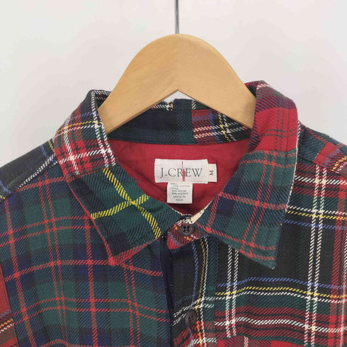 ジェイクルー J.CREW 90S 巨人タグ クレイジー チェックパターン 中綿 フランネルシャツ ネルシャツ メンズ import:M
