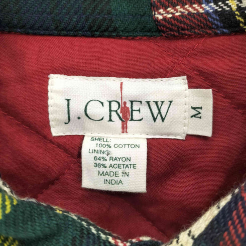 ジェイクルー J.CREW 90S 巨人タグ クレイジー チェックパターン 中綿 フランネルシャツ ネルシャツ メンズ import:M