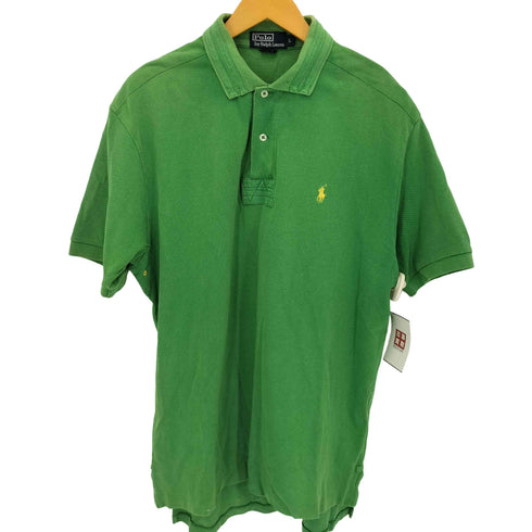 ポロバイラルフローレン Polo by RALPH LAUREN スモールポニー刺繍鹿の子ポロシャツ メンズ import:L