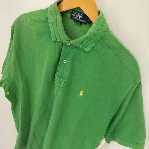 ポロバイラルフローレン Polo by RALPH LAUREN スモールポニー刺繍鹿の子ポロシャツ メンズ import:L