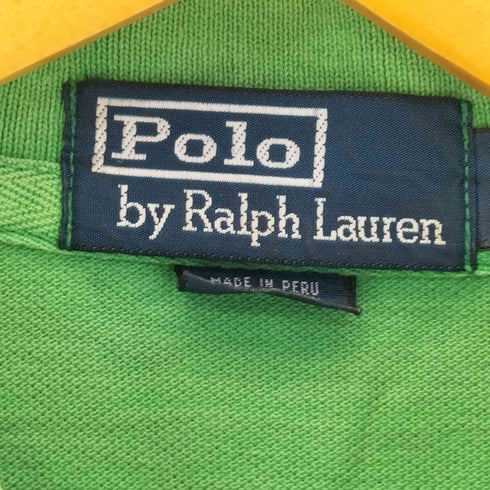 ポロバイラルフローレン Polo by RALPH LAUREN スモールポニー刺繍鹿の子ポロシャツ メンズ import:L