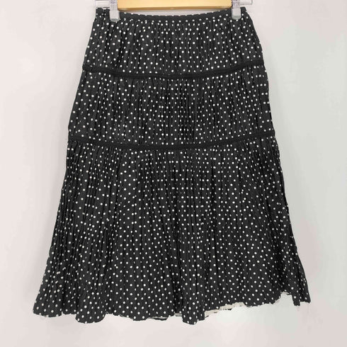 トリココムデギャルソン tricot COMME des GARCONS 10SS AD2009 ドット柄 プリーツフレアスカート レディース JPN:S