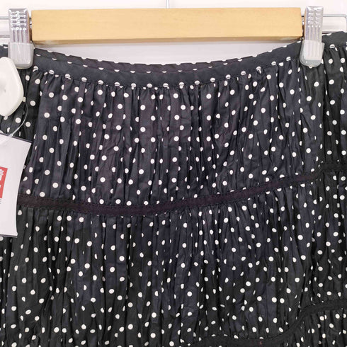 トリココムデギャルソン tricot COMME des GARCONS 10SS AD2009 ドット柄 プリーツフレアスカート レディース JPN:S