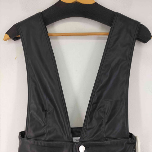 ザラ ZARA フェイクレザー オーバーオール レディース US S
