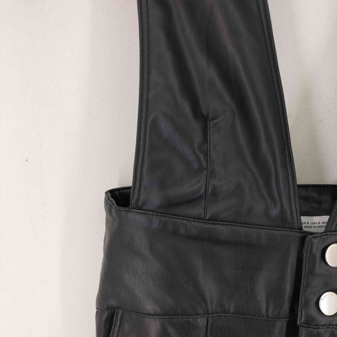 ザラ ZARA フェイクレザー オーバーオール レディース US S