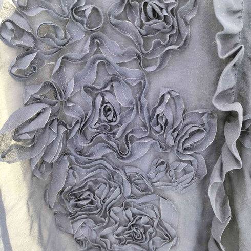 ローブドシャンブルコムデギャルソン robe de chambre COMME des GARCONS 90S AD1996 フロント花デザイン シアーカットソー ベスト レディース