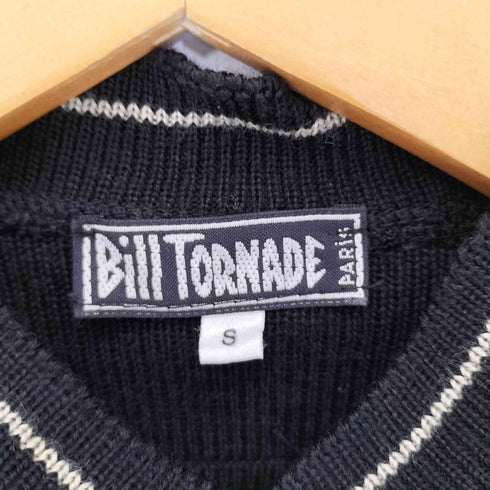 BILL TORNADE 袖ワッペン デザインVネックニット レディース JPN:S