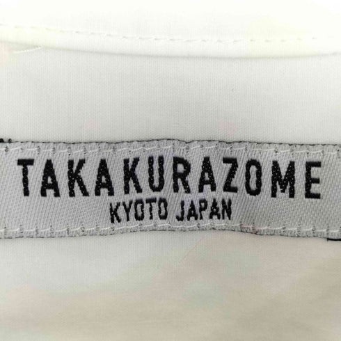 TAKAKURAZOME 高蔵染 ペイント 染め 加工 ブロードシャツ メンズ JPN:M