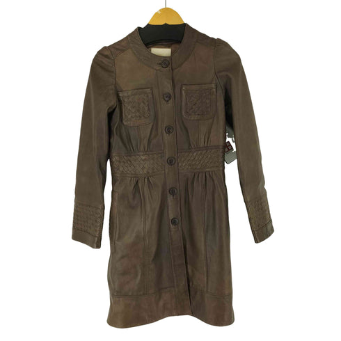 ガラ Gara ノーカラー シープスキンコート レディース