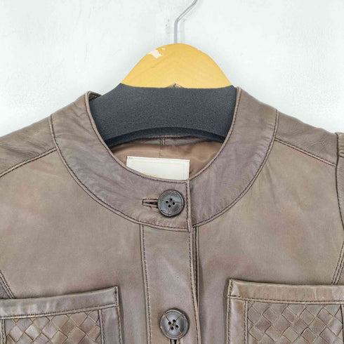 ガラ Gara ノーカラー シープスキンコート レディース