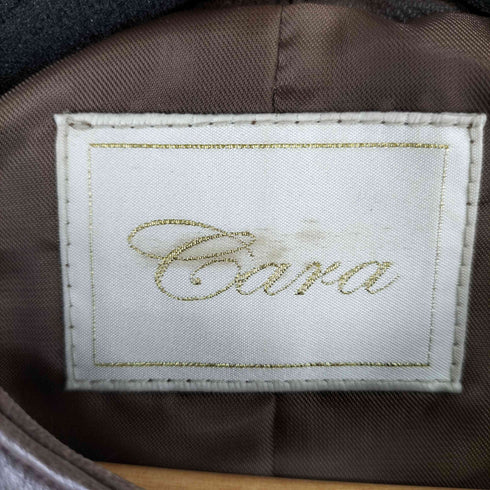 ガラ Gara ノーカラー シープスキンコート レディース