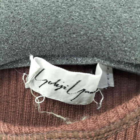 ヨウジヤマモト Yohji Yamamoto 80S~90S 丸文字 リブニット L/S ワンピース レディース