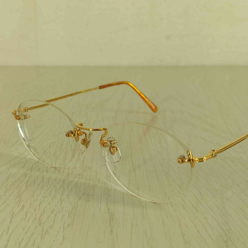 セントアンドリュース St. Andrews リムレスメガネ フレームレスメガネ 18K メンズ 50□19-140