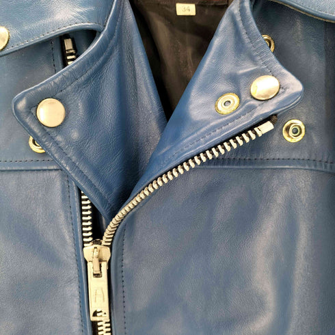 トリプルシックスレザーウェア 666 Leather Wear 英国製 本革 レザー ダブルライダースジャケット メンズ US:34