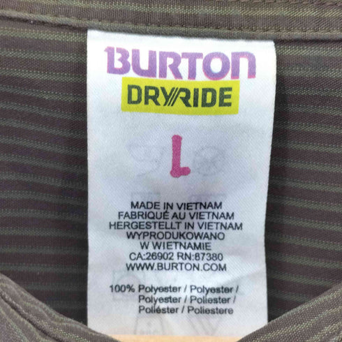 バートン BURTON DRYRIDE ストライプレギュラーカラーシャツ メンズ import:L