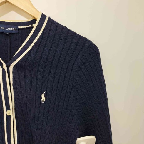 ラルフローレン RALPH LAUREN ポニー刺繍 ケーブル編みカーディガン レディース 160
