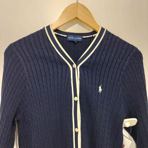 ラルフローレン RALPH LAUREN ポニー刺繍 ケーブル編みカーディガン レディース 160