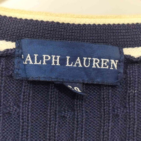 ラルフローレン RALPH LAUREN ポニー刺繍 ケーブル編みカーディガン レディース 160