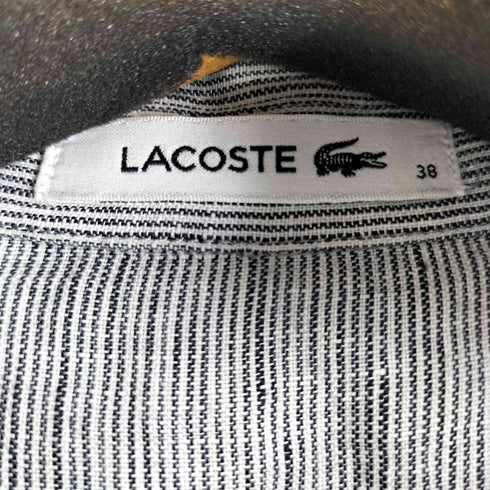 ラコステ LACOSTE 比翼 L/S ストライプシャツ レディース 38