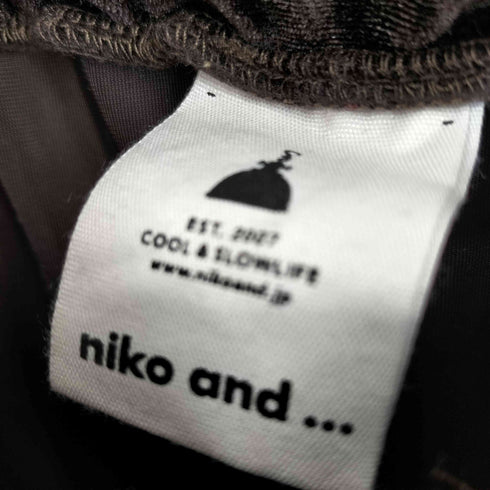 ニコアンド niko and... ベロアワイドパンツ レディース JPN:4