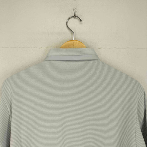 マンシングウェア Munsingwear 刺繍ロゴ ボーダー長袖ポロシャツ メンズ L