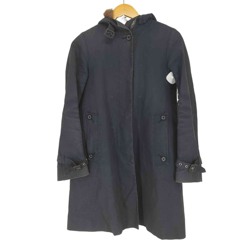 トラディショナルウェザーウェア Traditional Weatherwear ラビットファーライナー付き フーデッドステンカラーコート レディース JPN:34