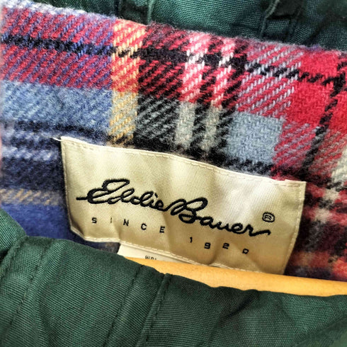 エディーバウアー Eddie Bauer 白タグ 裏地フリース チェック マウンテンジャケット メンズ import:M