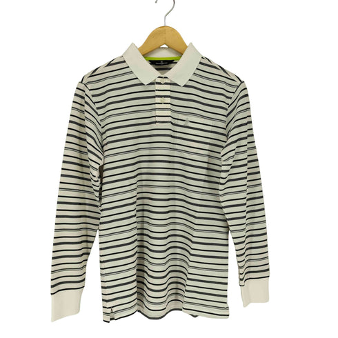 マンシングウェア Munsingwear ロゴパッチ ボーダー長袖ポロシャツ メンズ L