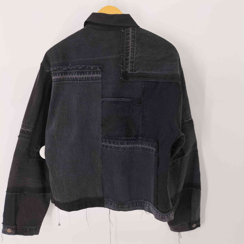 リーバイス Levis パッチワークリメイクブラックデニムジャケット メンズ