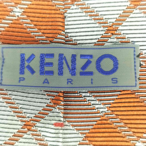 ケンゾー KENZO チェック シルクネクタイ メンズ