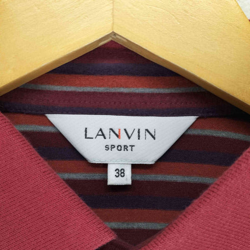 ランバン LANVIN SPORT 刺繍ロゴ ボーダーポロシャツ メンズ 38